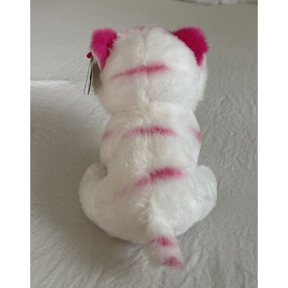 TY Beanie Boos 6" TABOR the Pink & White Tiger Plush Stuffed Animal Toy NWT - Picture 3 of 9